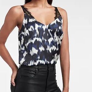 Express Printed Lace Strap Cami size medium
